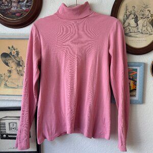 Pink Cotton Turtleneck